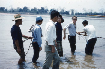 Roger Parent, Second from right, with students, Udorn, Thailand, circa 1962